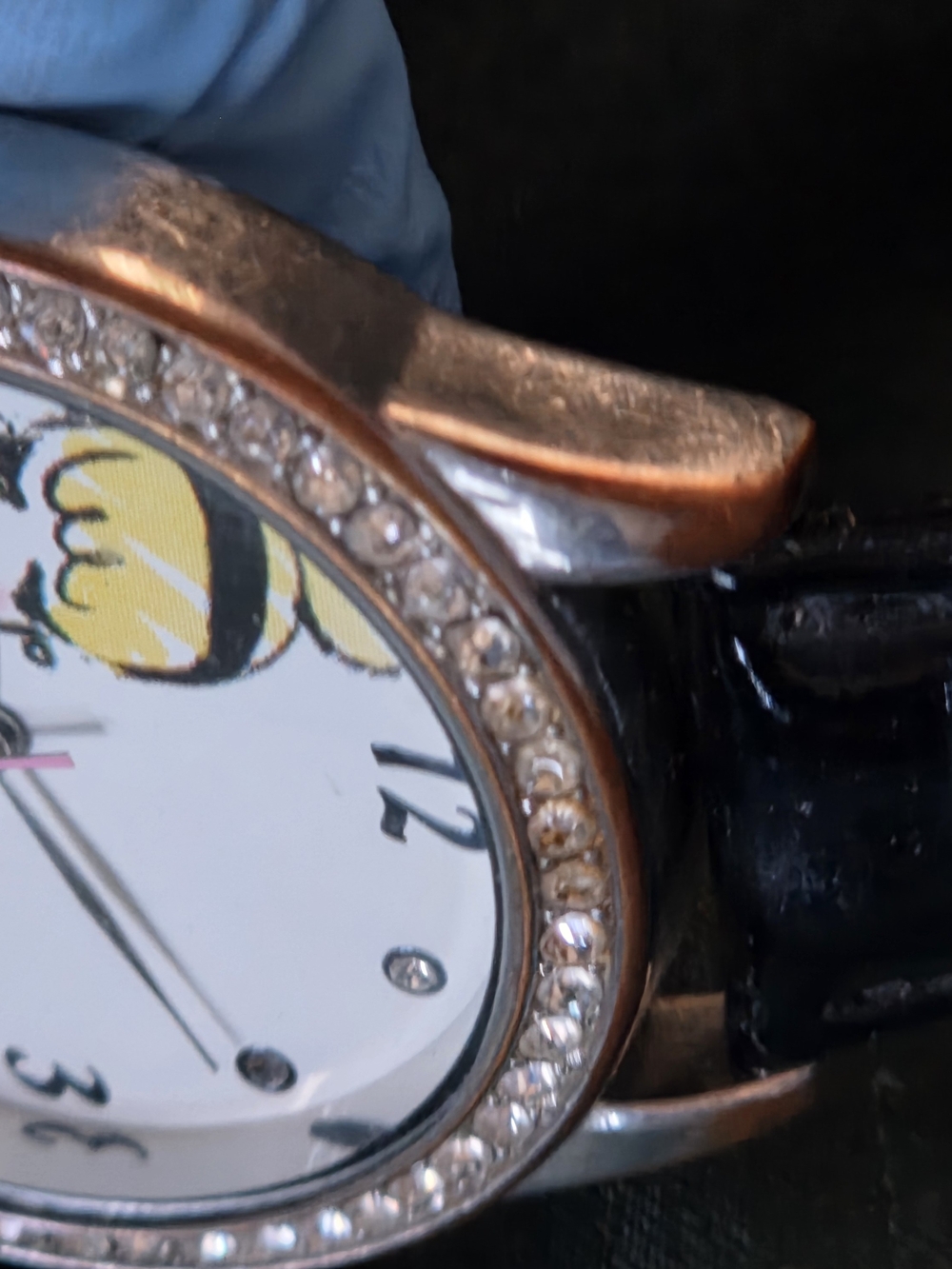 Disney Silver Caseback Watch with Black Strap - Picture 5 of 8